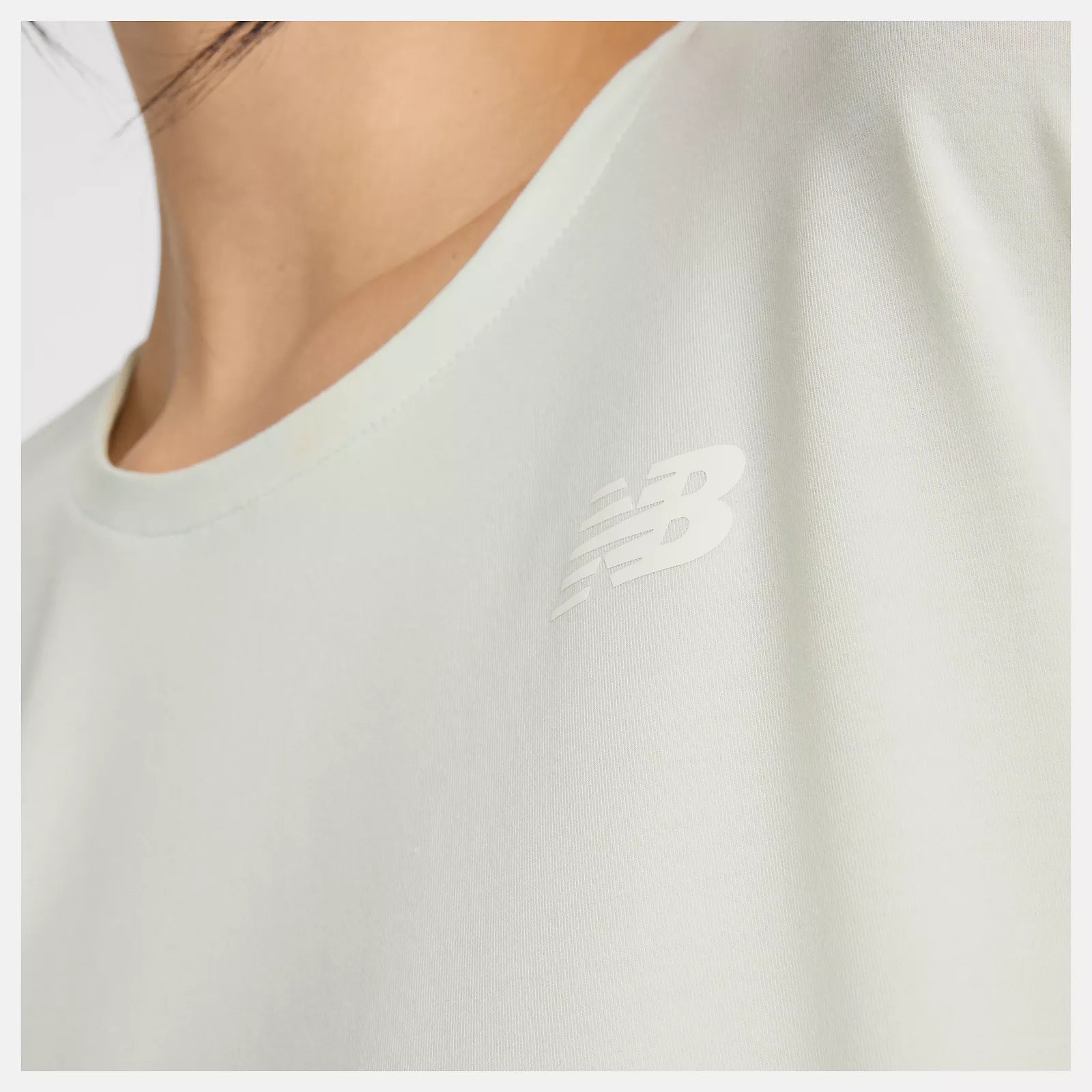 New Balance W Drapey Long Sleeve T-Shirt Natural Mint