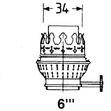 DHR Brænder Messing 6"