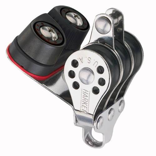 Harken Microblok 22 mm tripel, hunsvot, Carbo-Cam