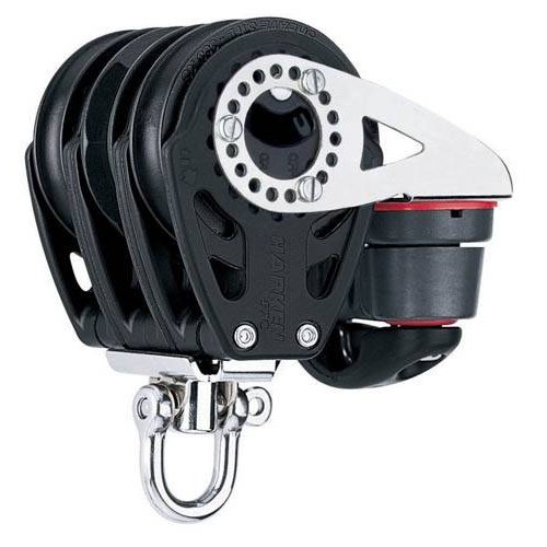 Harken Ratchet blok 57 mm tripel, svirvel, Cam-Cle