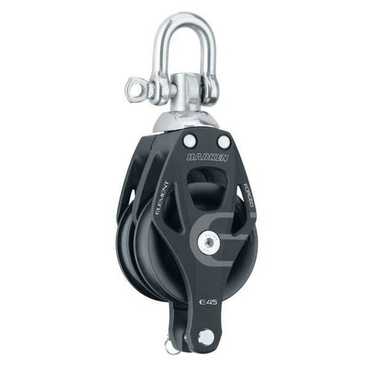 Harken Element blok 45 mm dobbelt m. svirvel og hunsvot