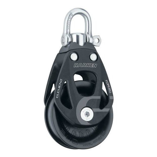 Harken Element blok 80 mm enkelt m. svirvel - 16 mm line