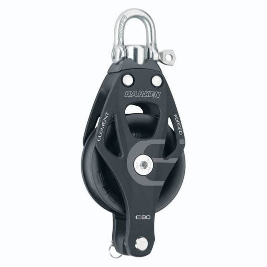 Harken Element blok 80 mm enkelt m. svirvel / hunsvot - 16 mm line